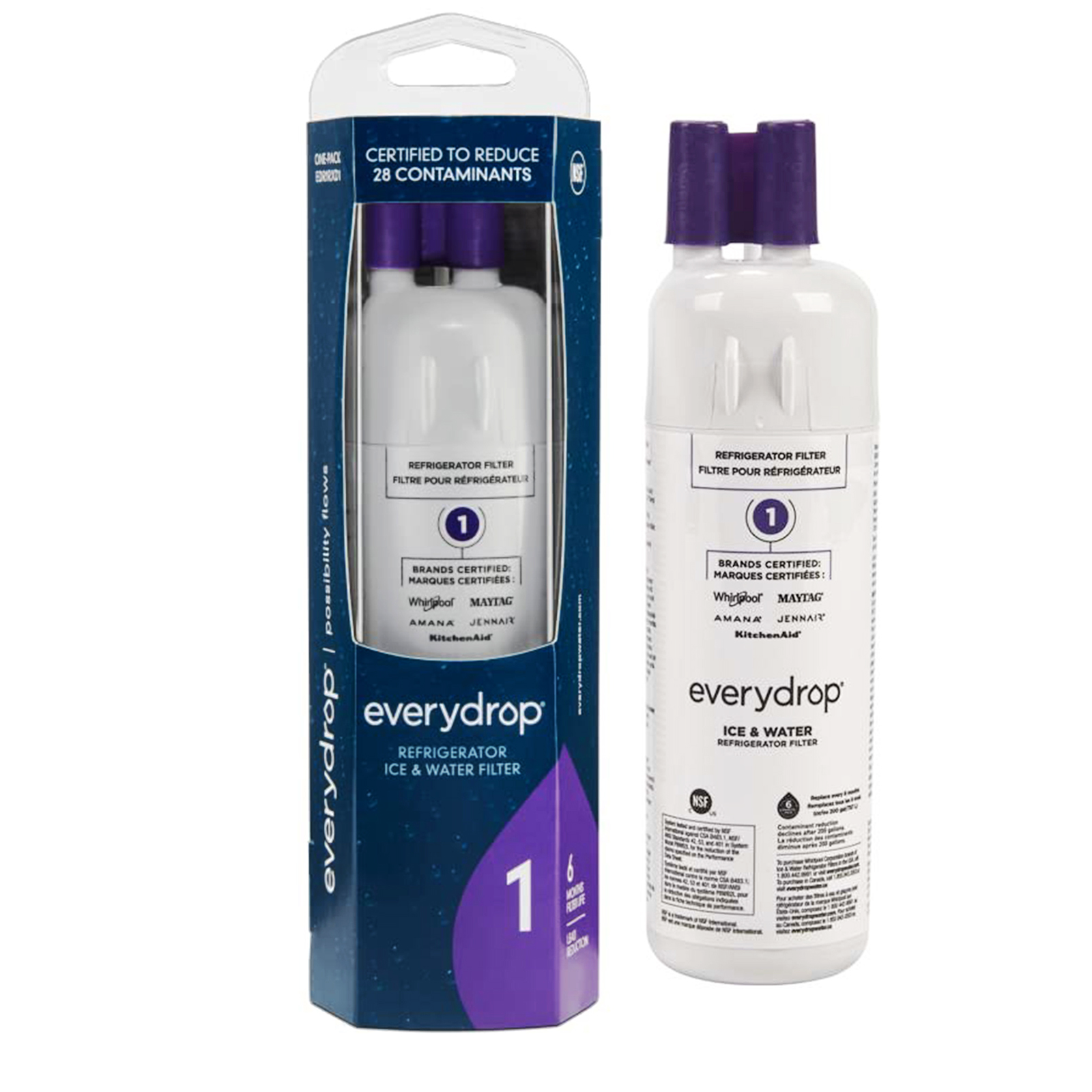 EDR1RXD1 Filter 1 ICE Refrigerator Water Filter,W10295370A