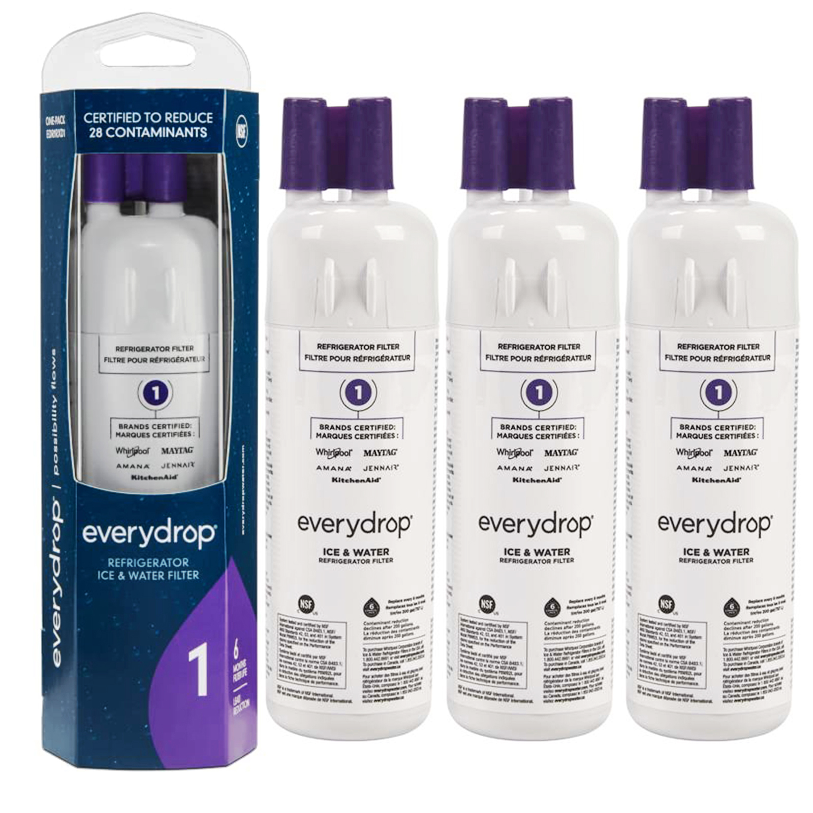 EDR1RXD1 Filter 1 ICE Refrigerator Water Filter,W10295370A