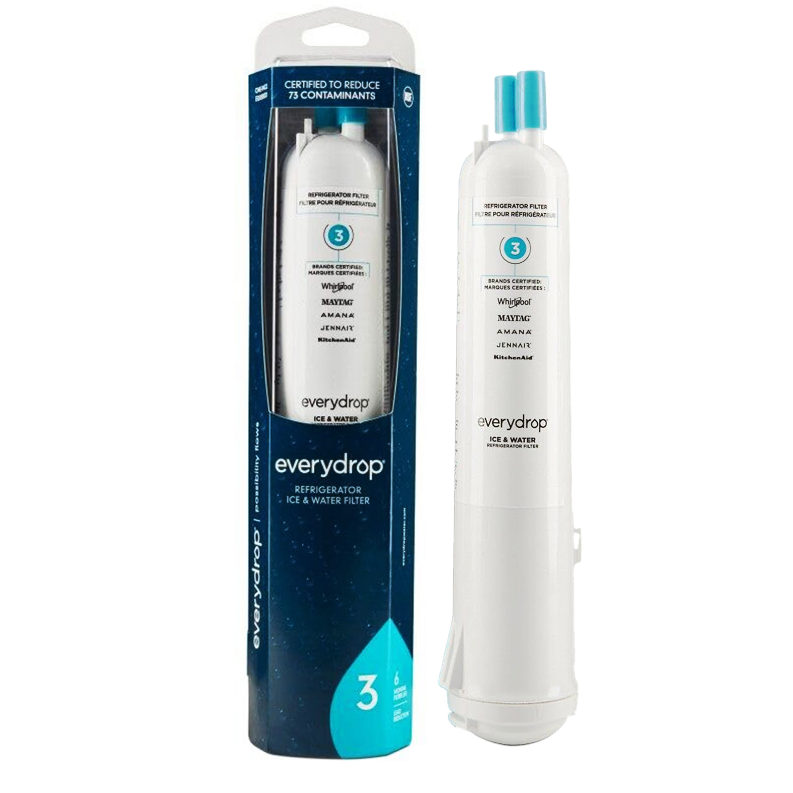 EDR3RXD1 Filter 3, ICE Refrigerator Water Filter, 4396710, 4396841