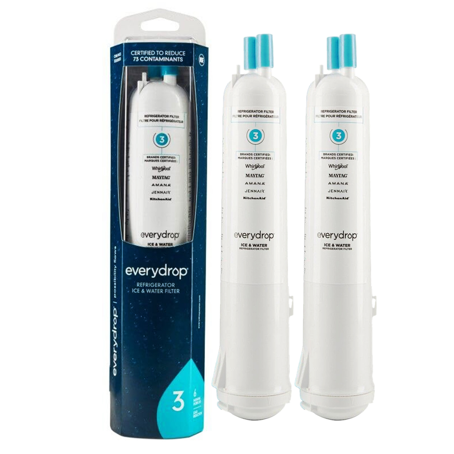 EDR3RXD1 Filter 3, ICE Refrigerator Water Filter, 4396710, 4396841