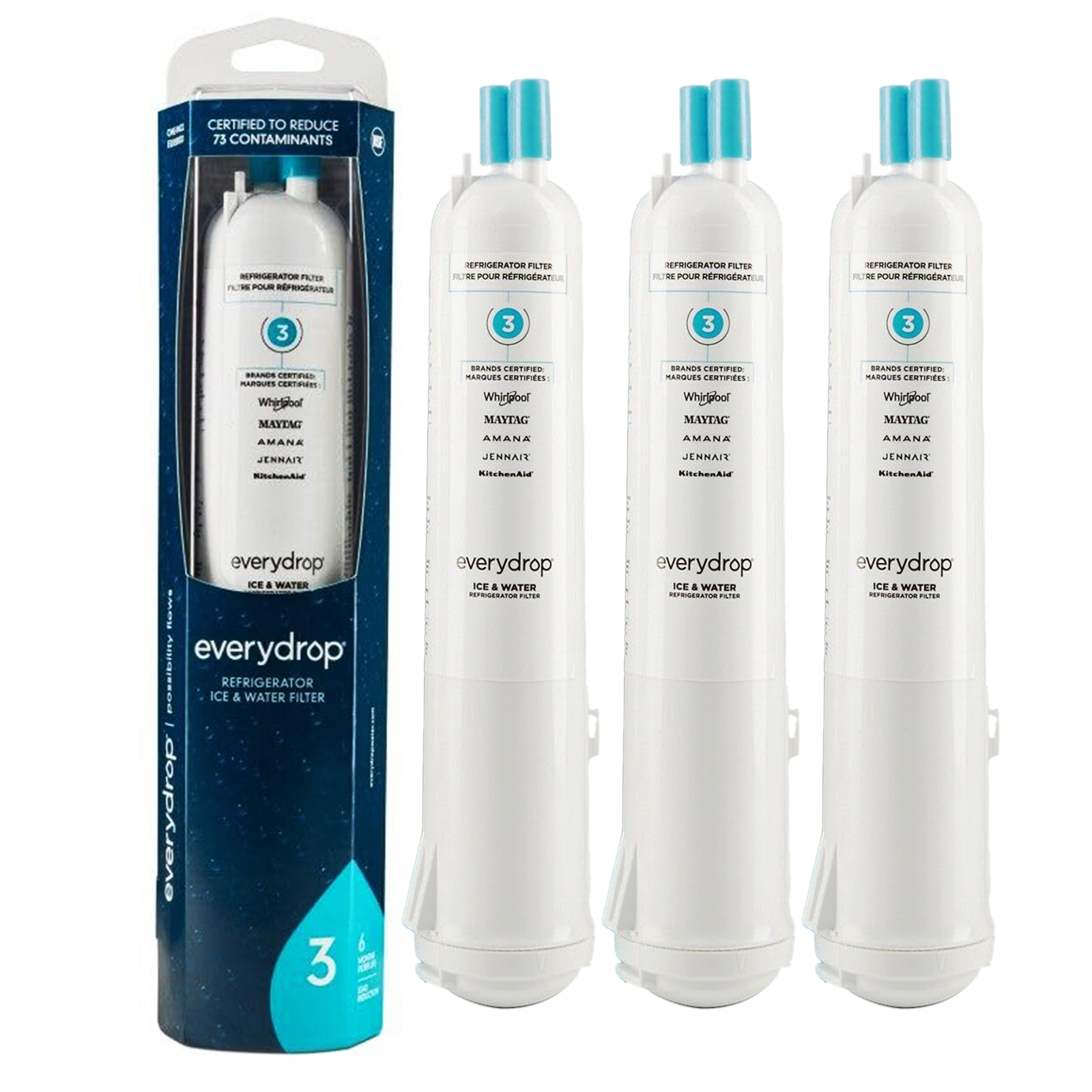 EDR3RXD1 Filter 3, ICE Refrigerator Water Filter, 4396710, 4396841