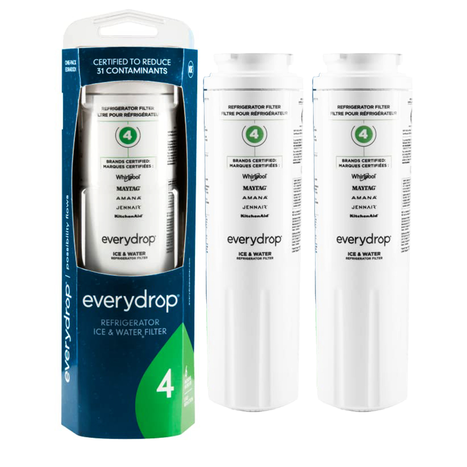 EDR4RXD1 Filter 4, ICE Refrigerator Water Filter, 4396395, UKF8001