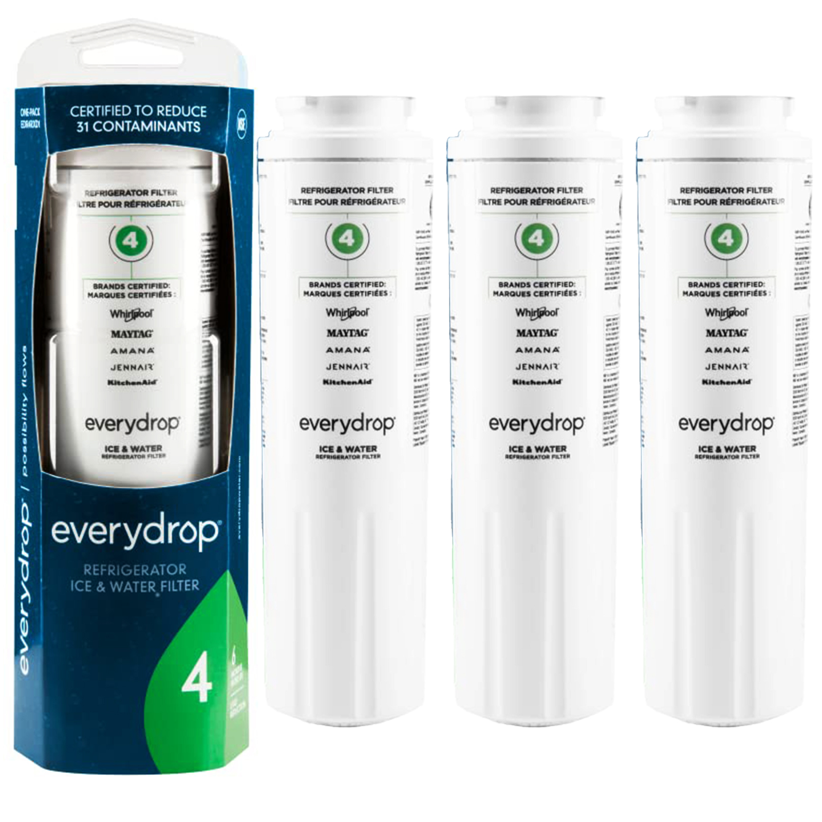 EDR4RXD1 Filter 4, ICE Refrigerator Water Filter, 4396395, UKF8001