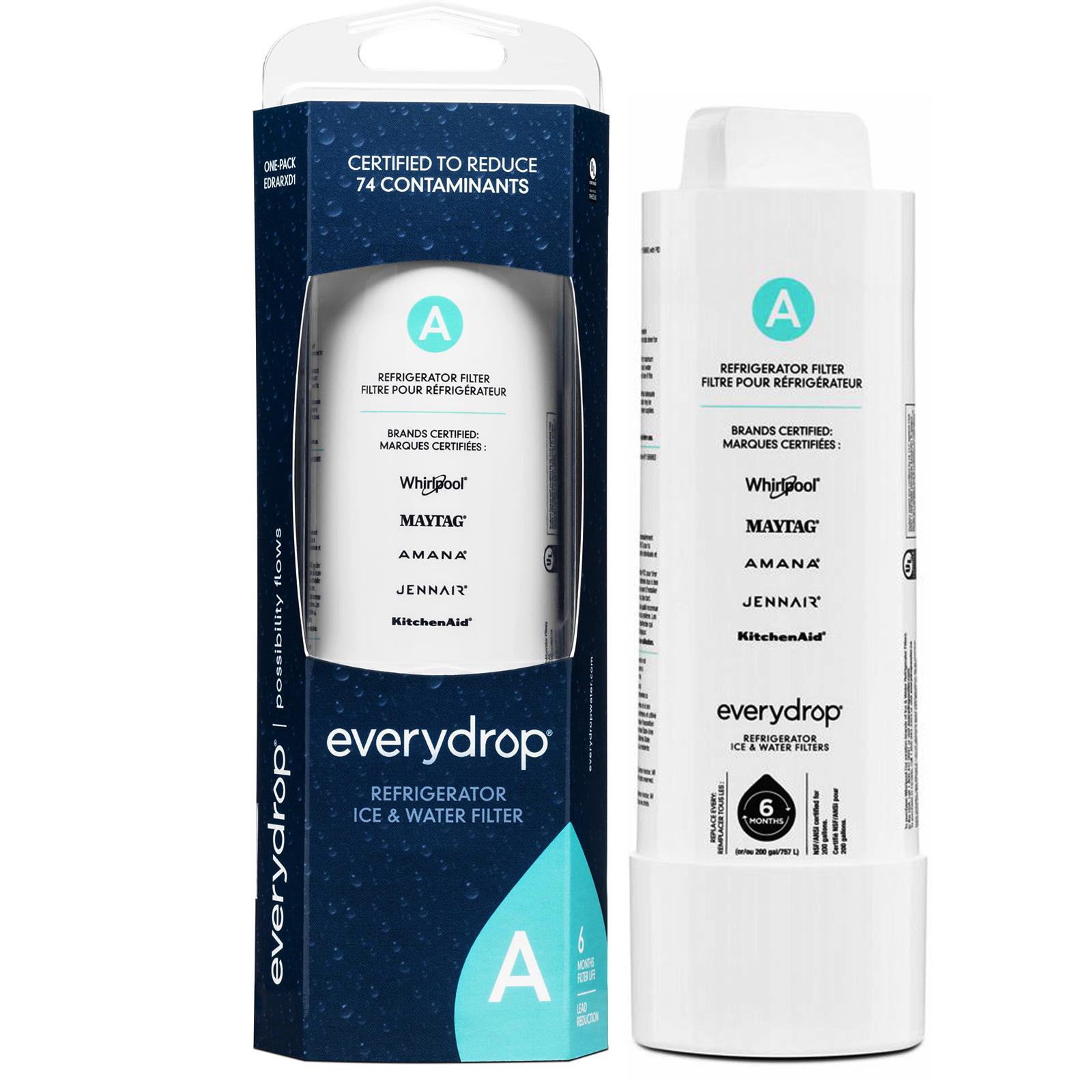 EDRARXD1 Filter A ICE Refrigerator Water Filter, W11536439, W11519209