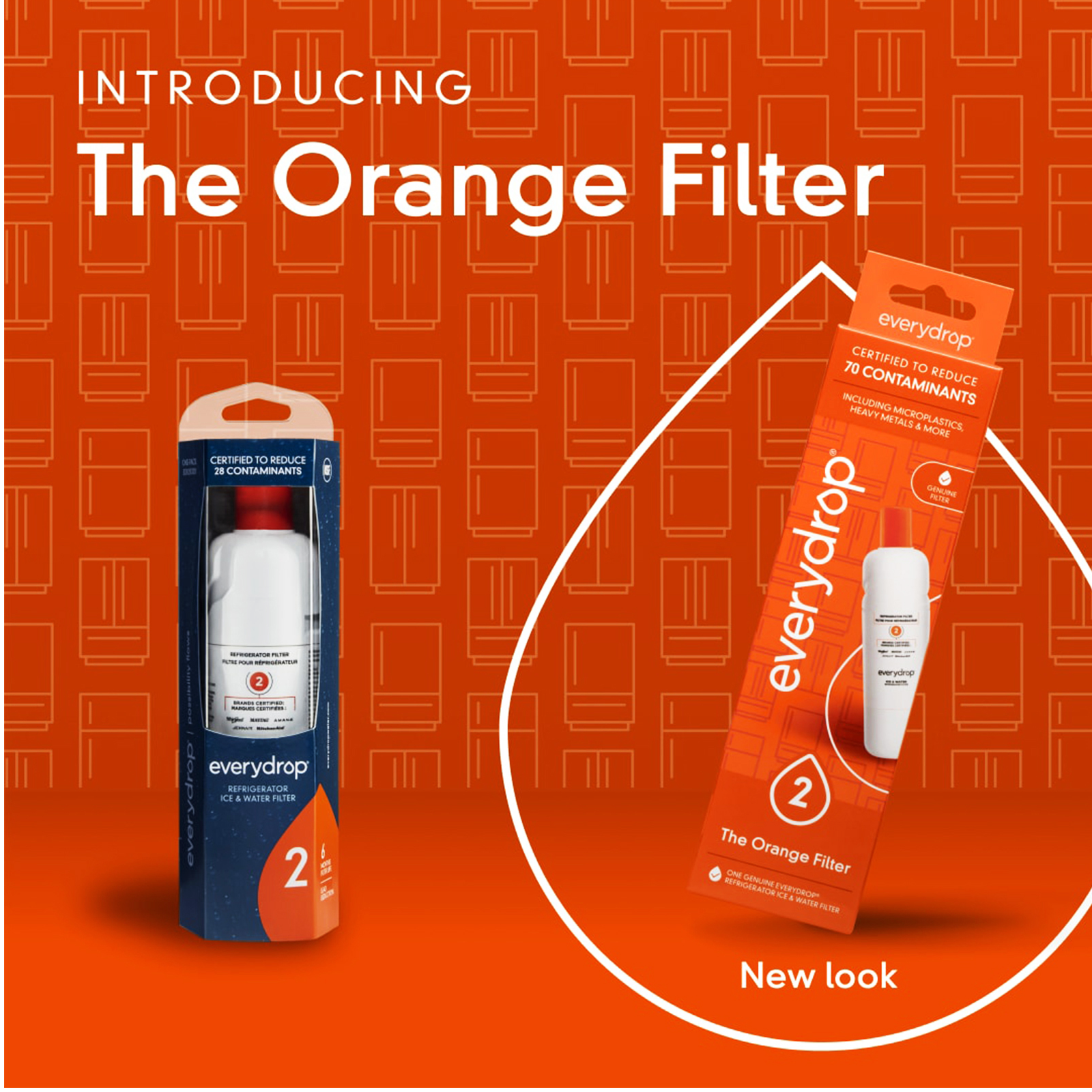 EDR2RXD1 Filter 2, ICE Refrigerator Water Filter, WHR2RXD1, W10413645A