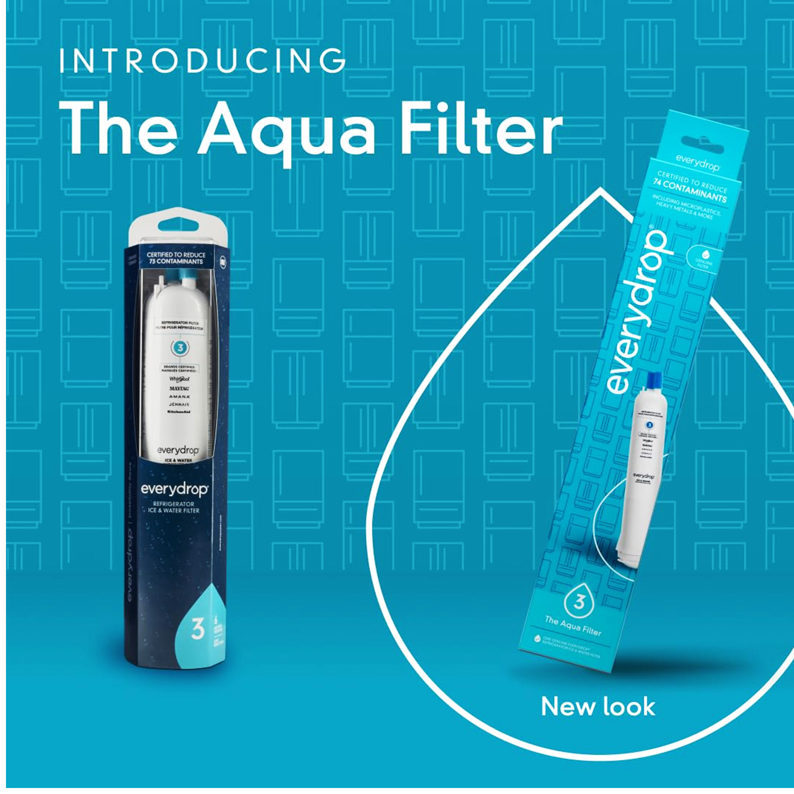 EDR3RXD1 Filter 3, ICE Refrigerator Water Filter, 4396710, 4396841