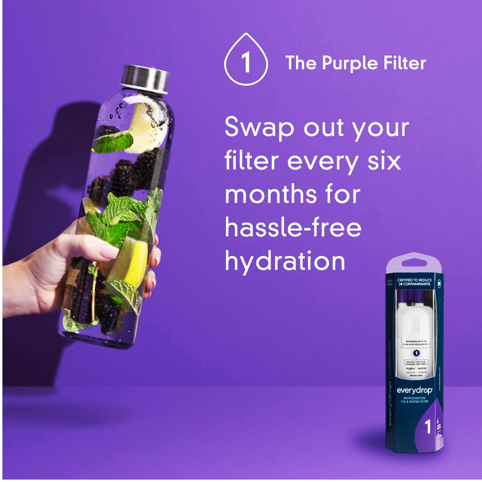 EDR1RXD1 Filter 1 ICE Refrigerator Water Filter,W10295370A