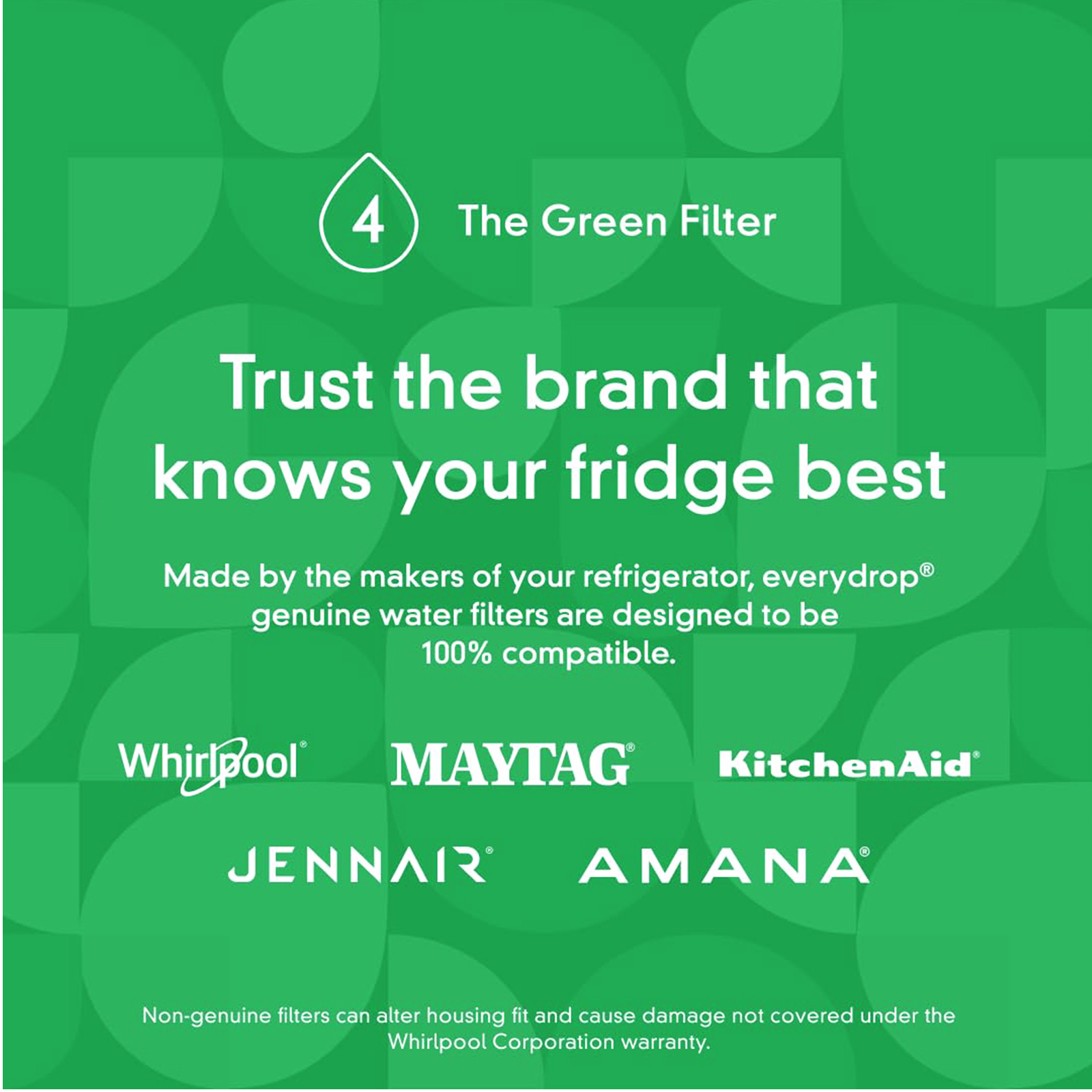 EDR4RXD1 Filter 4, ICE Refrigerator Water Filter, 4396395, UKF8001