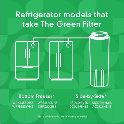 EDR4RXD1 Filter 4, ICE Refrigerator Water Filter, 4396395, UKF8001