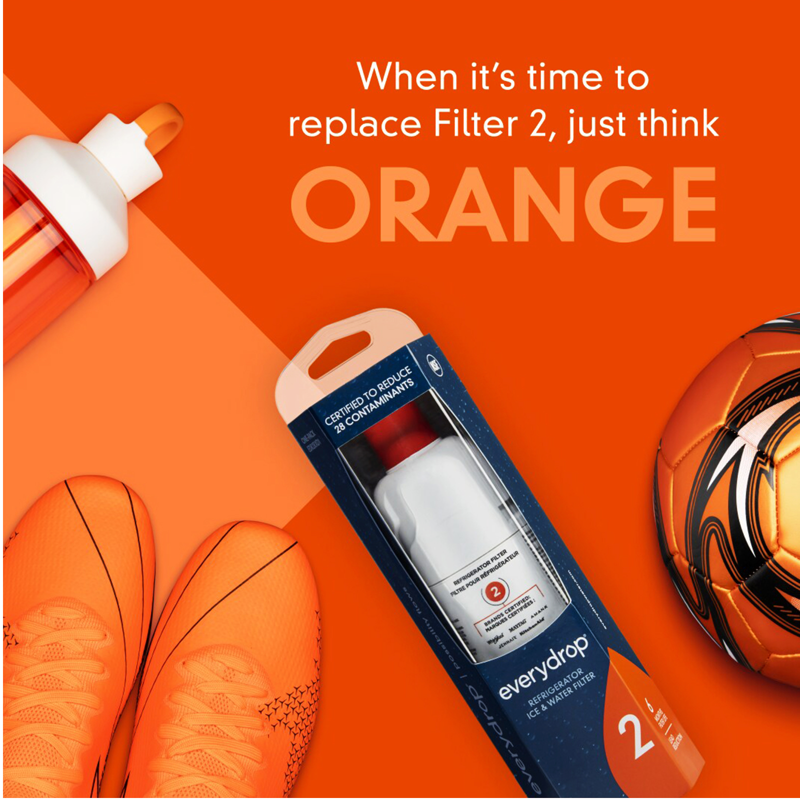 EDR2RXD1 Filter 2, ICE Refrigerator Water Filter, WHR2RXD1, W10413645A