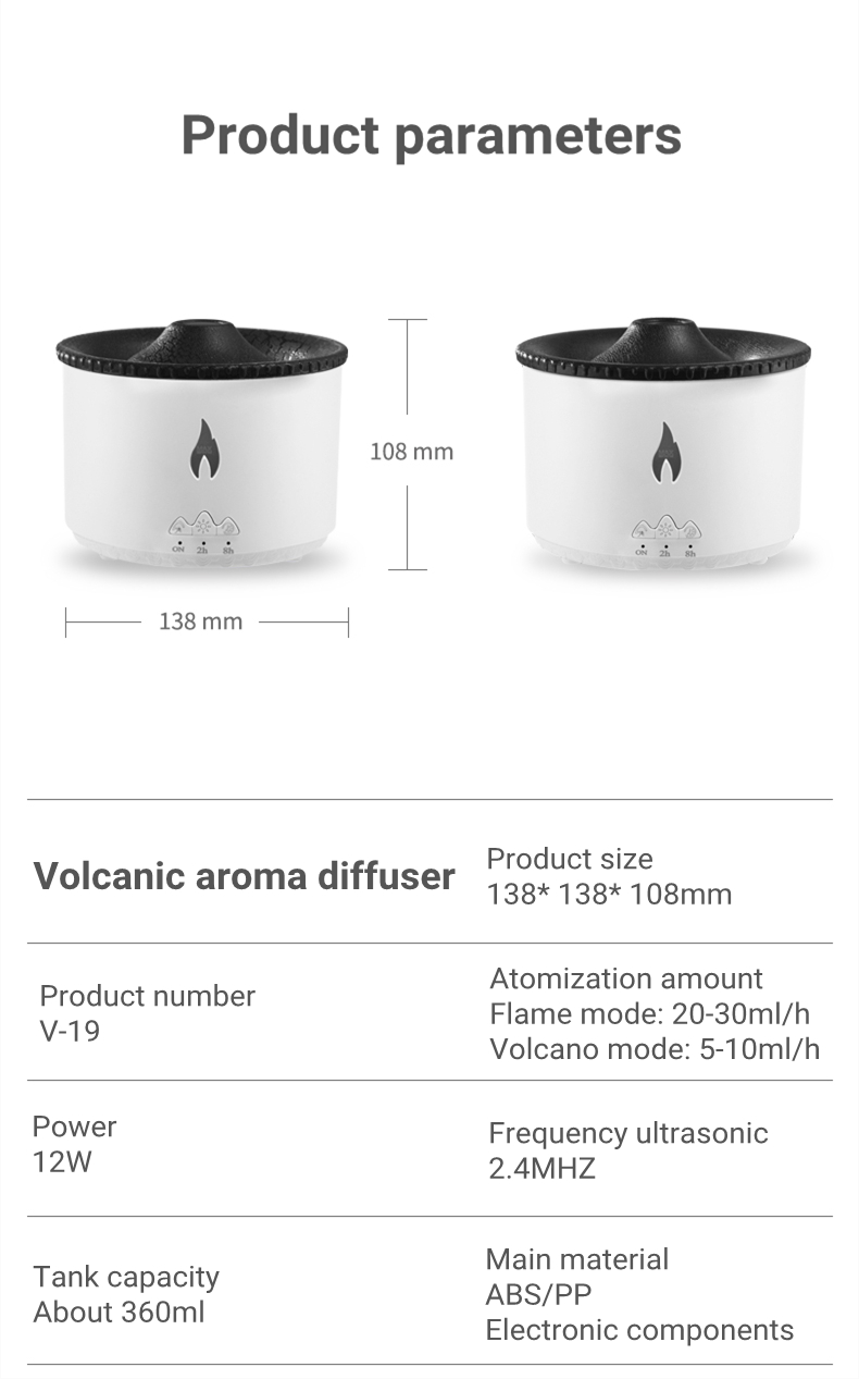 Ultrasonic Essential Oil Humidifier & Aroma Diffuser