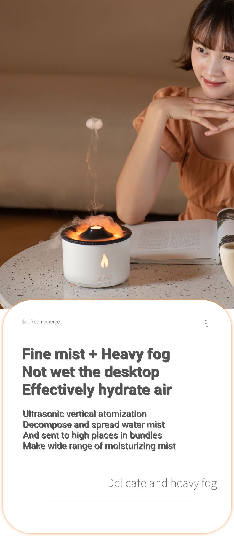 Ultrasonic Essential Oil Humidifier & Aroma Diffuser