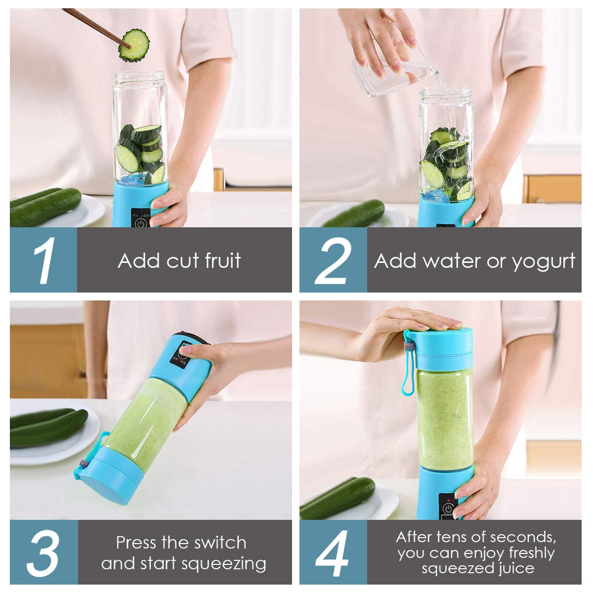Portable USB Rechargeable Mini Blender