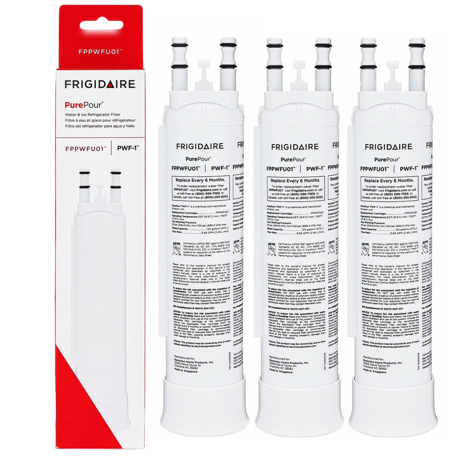 FPPWFU01 PurePour PWF-1 Refrigerator Water Filter