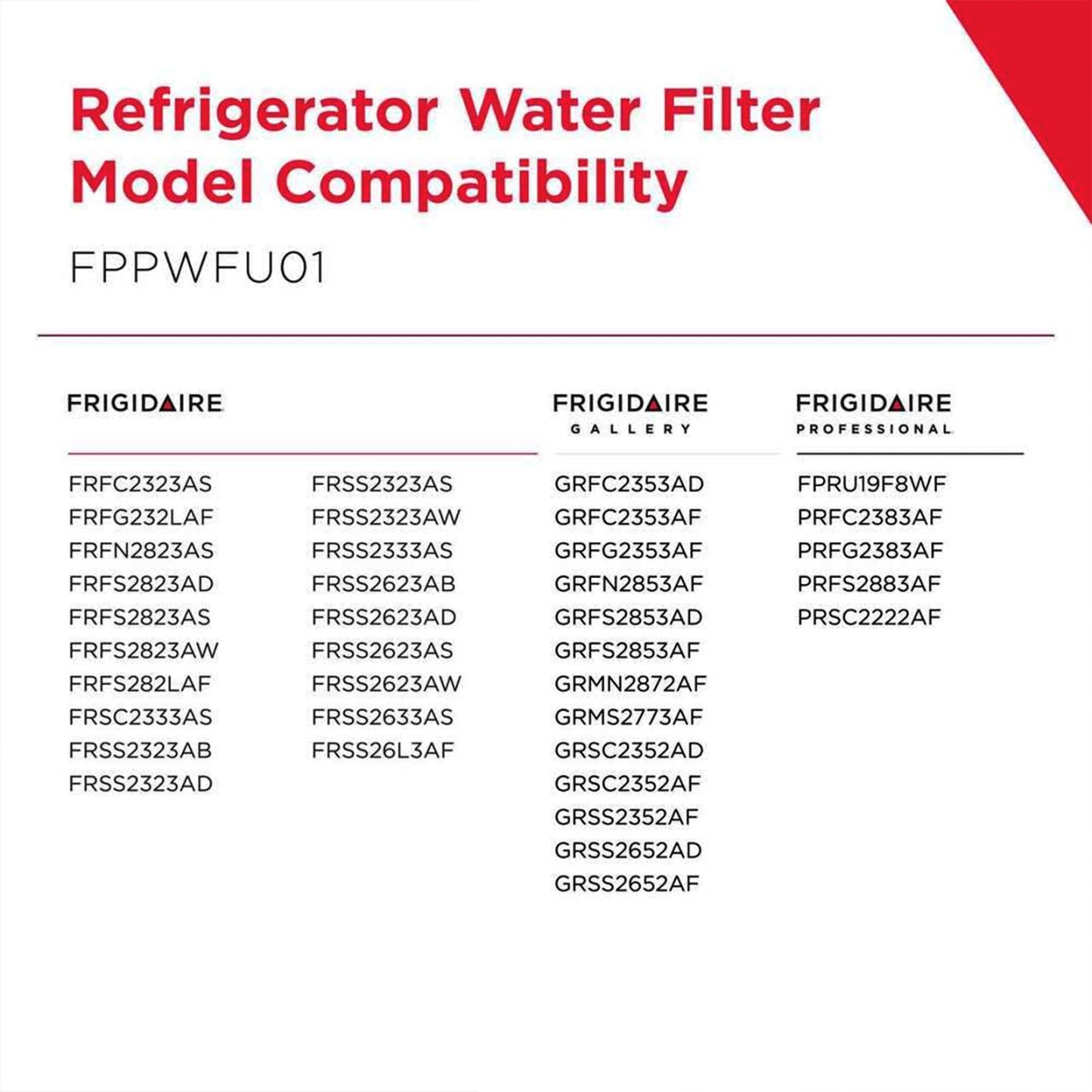 FPPWFU01 PurePour PWF-1 Refrigerator Water Filter