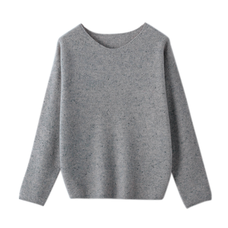 Suéter santaoche de 100% Lana Merina para Mujer: Cuello Redondo y Estilo Casual