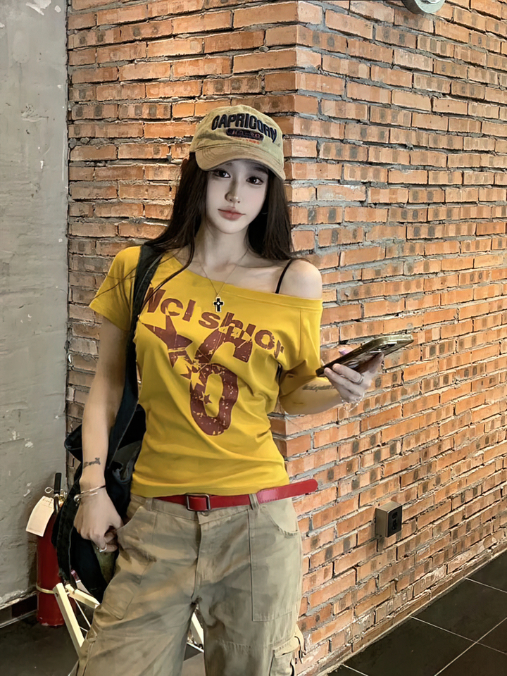 Top Corto santaoche con Hombros Descubiertos para Mujer