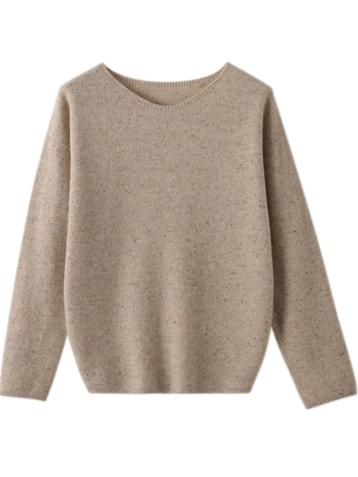 Suéter santaoche de 100% Lana Merina para Mujer: Cuello Redondo y Estilo Casual