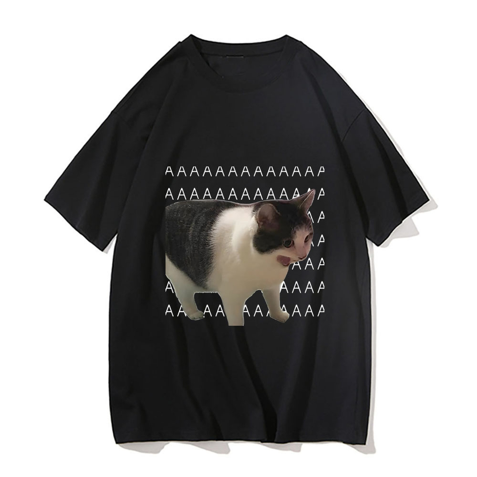 Camiseta santaoche con Estampado de Gato Llorando (Meme) para Hombre y Mujer