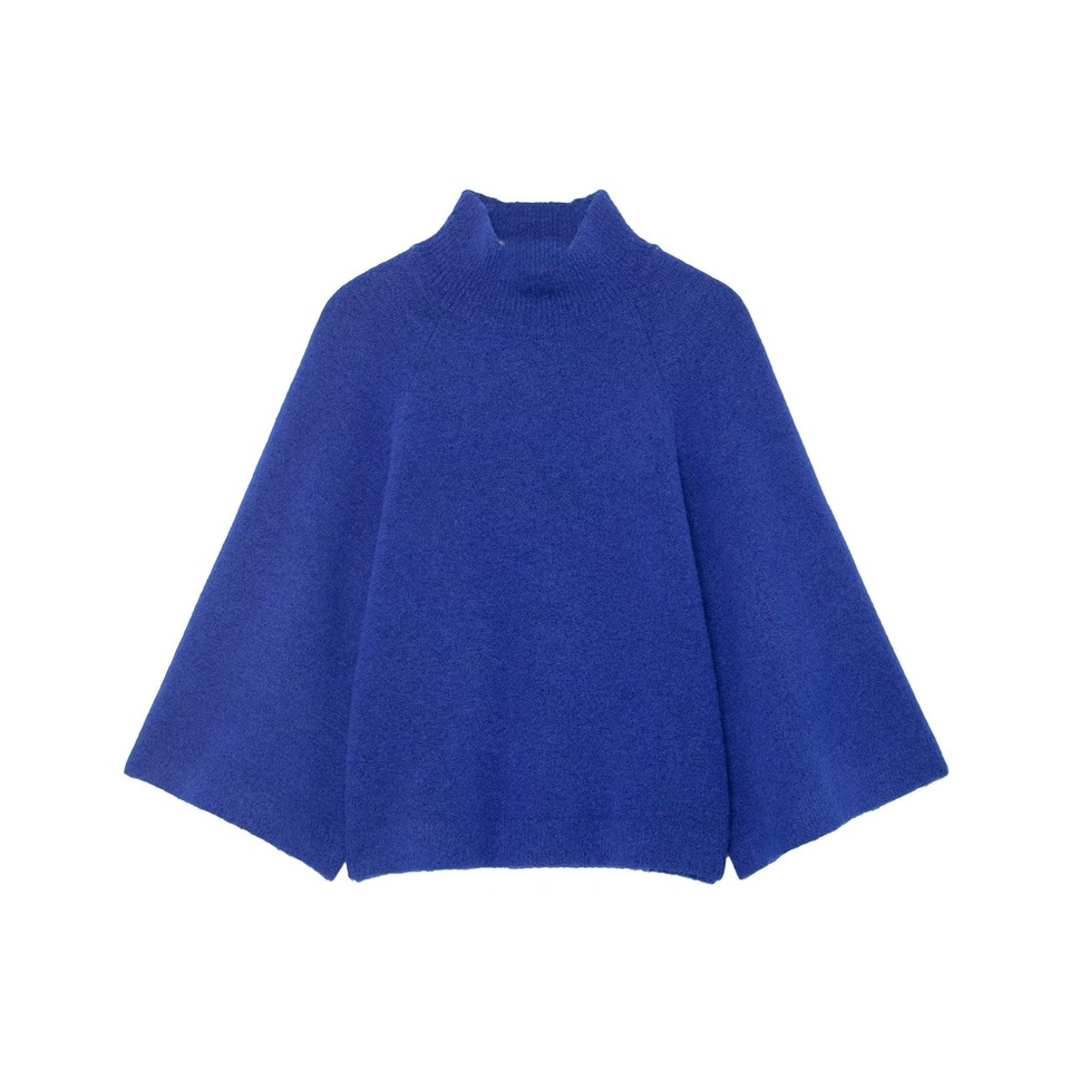 Suéter de Punto santaoche para Mujer con Cuello Alto y Manga Ancha