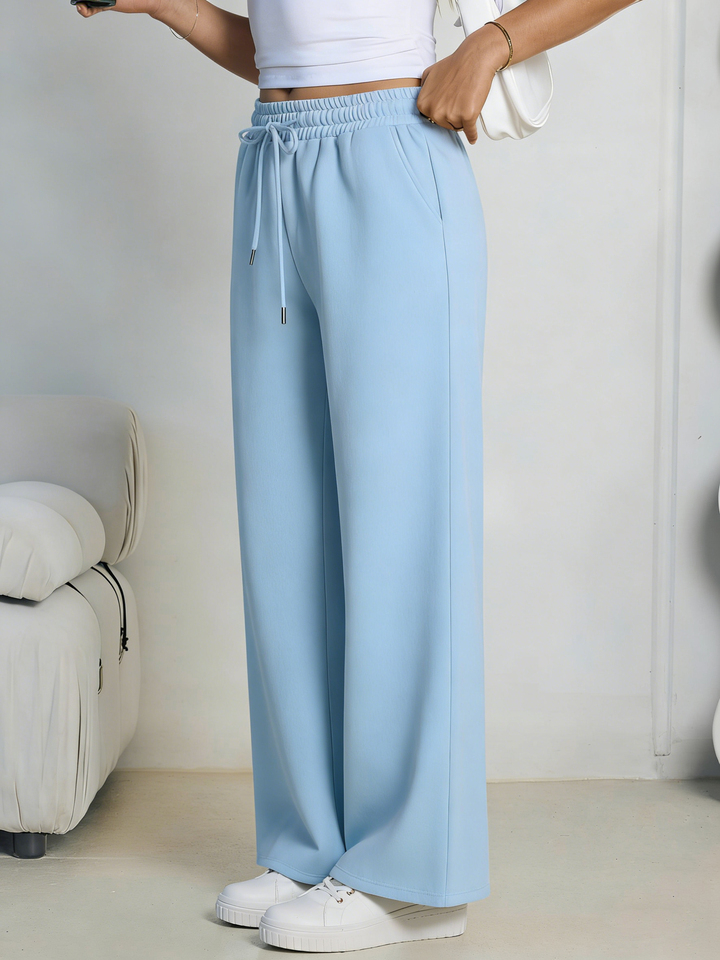 Pantalones de Chándal santaoche para Mujer: Pernera Ancha y Cintura con Cordón