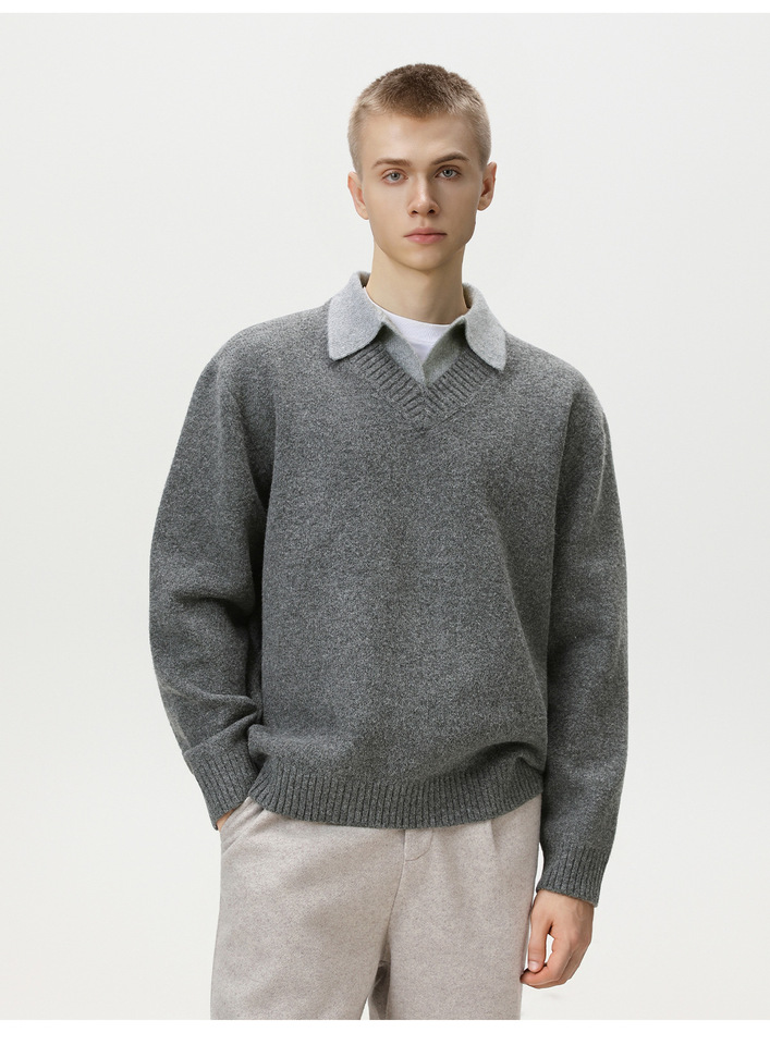 Suéter de Punto santaoche para Hombre: Cuello Polo y Estilo Casual Vintage