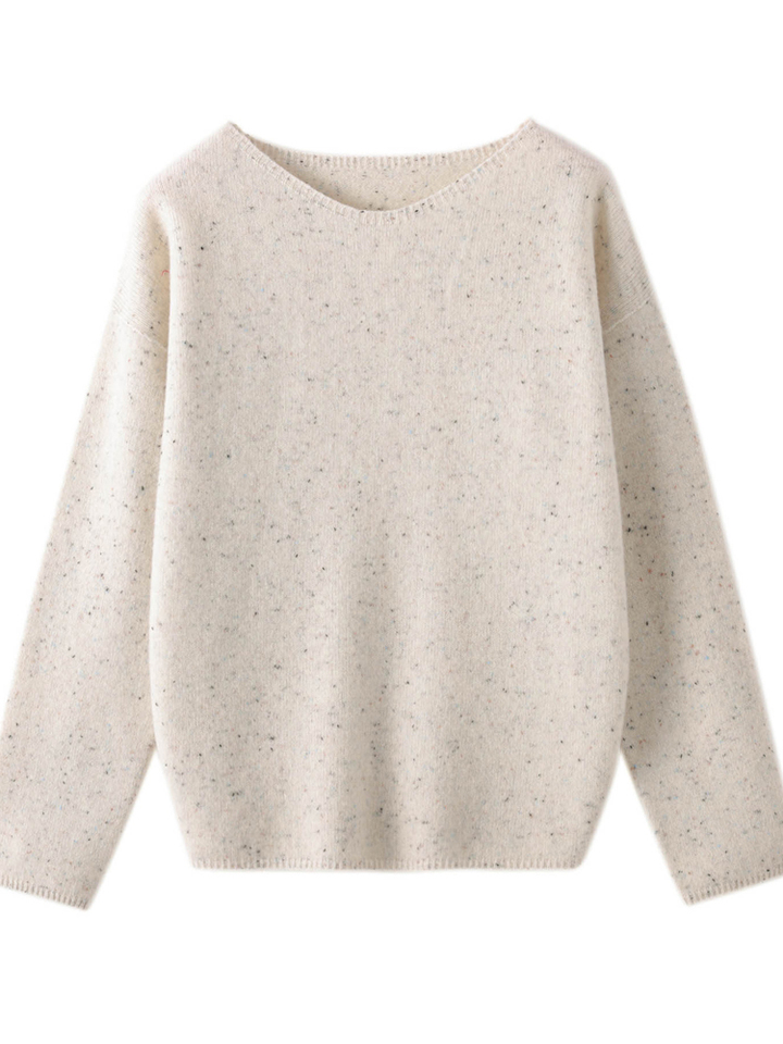 Suéter santaoche de 100% Lana Merina para Mujer: Cuello Redondo y Estilo Casual