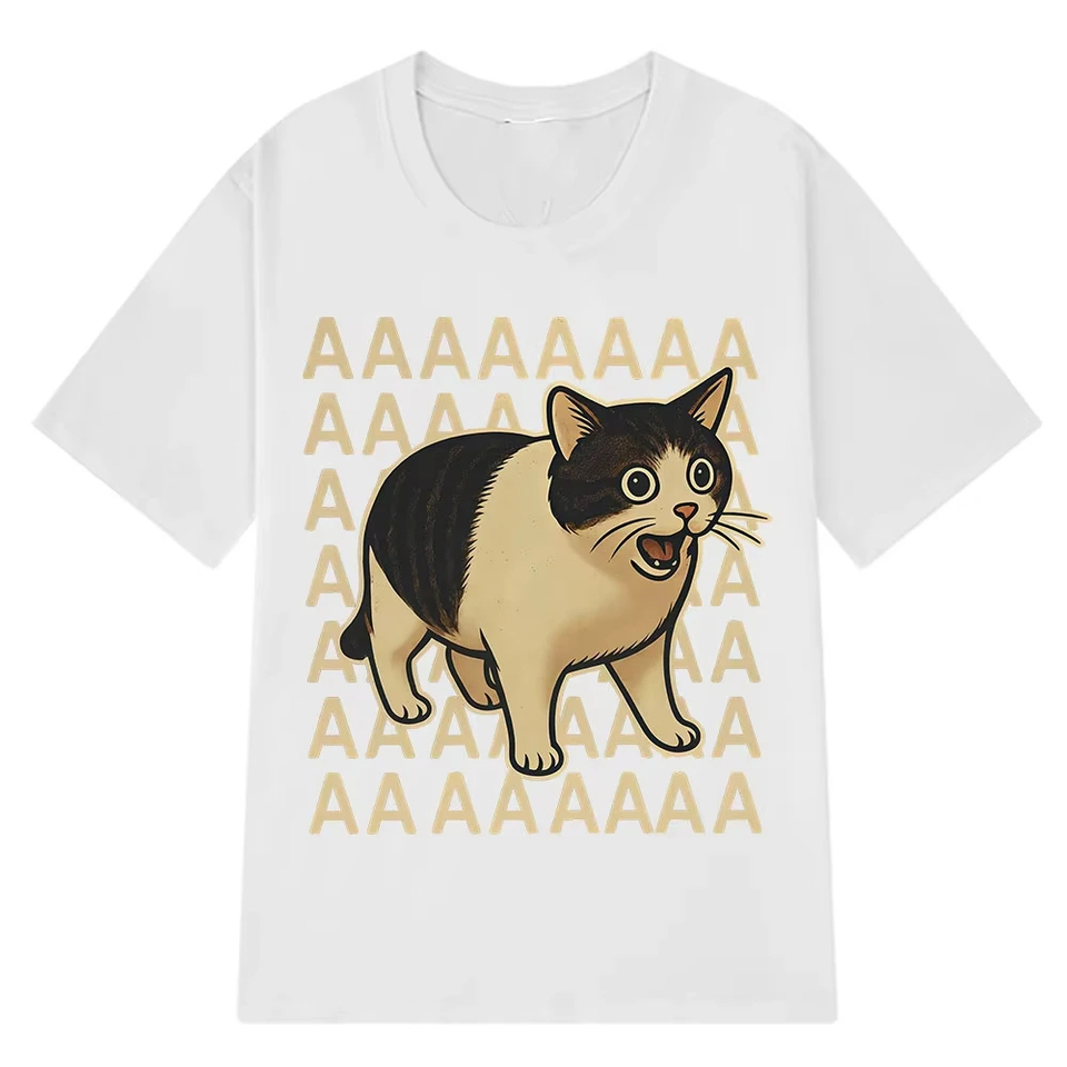 Camiseta santaoche con Estampado de Gato Llorando (Meme) para Hombre y Mujer