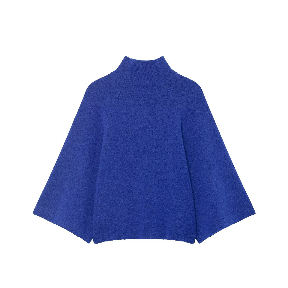 Suéter de Punto santaoche para Mujer con Cuello Alto y Manga Ancha