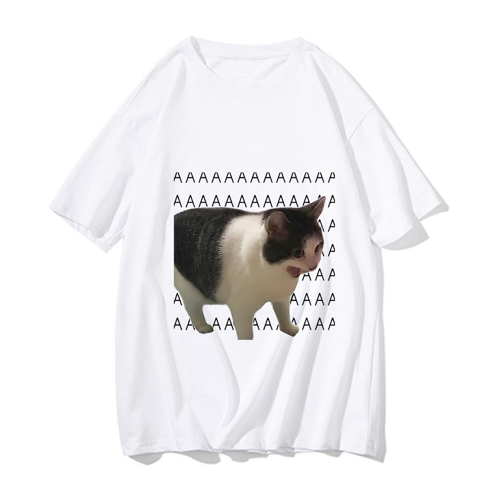 Camiseta santaoche con Estampado de Gato Llorando (Meme) para Hombre y Mujer