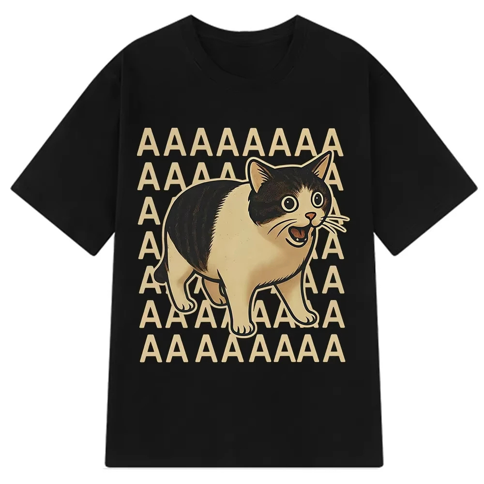 Camiseta santaoche con Estampado de Gato Llorando (Meme) para Hombre y Mujer