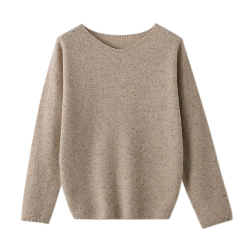 Suéter santaoche de 100% Lana Merina para Mujer: Cuello Redondo y Estilo Casual