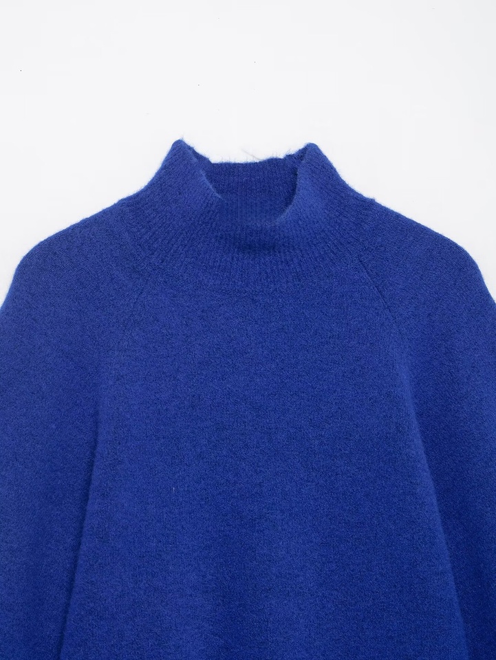 Suéter de Punto santaoche para Mujer con Cuello Alto y Manga Ancha