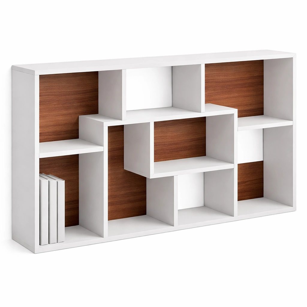 tagre horizontale blanche compartiments design moderne-tavqorin