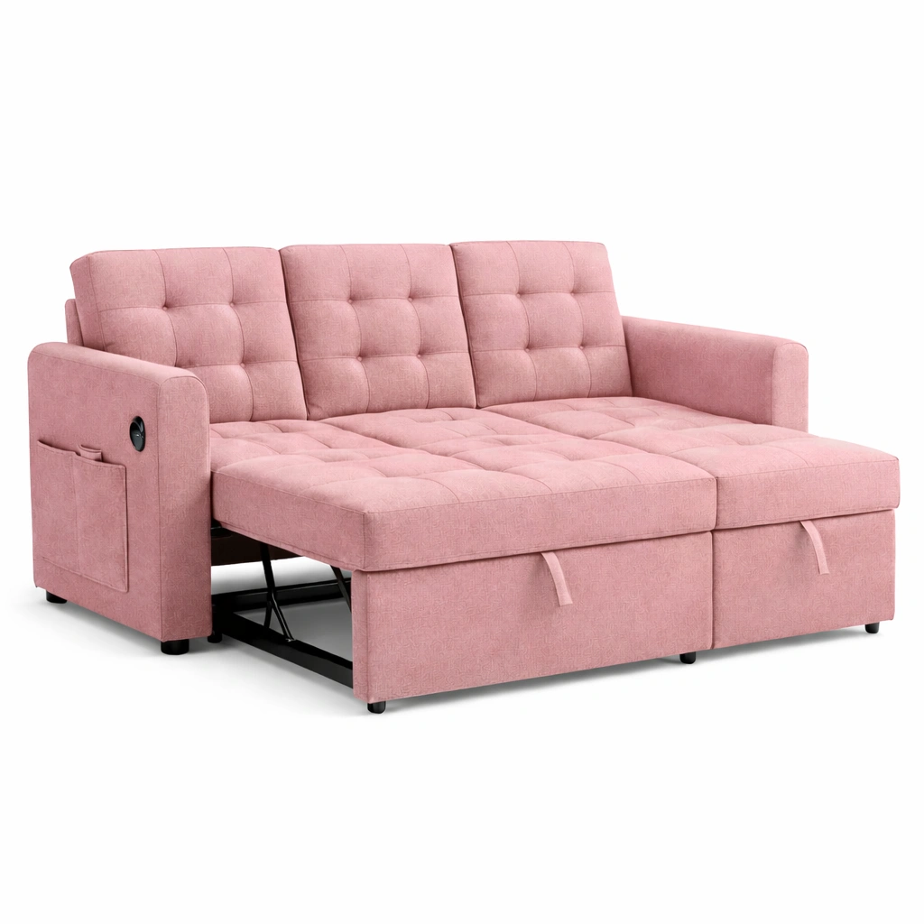 Canap convertible avec rangement et accoudoirs design moderne-nexqorin