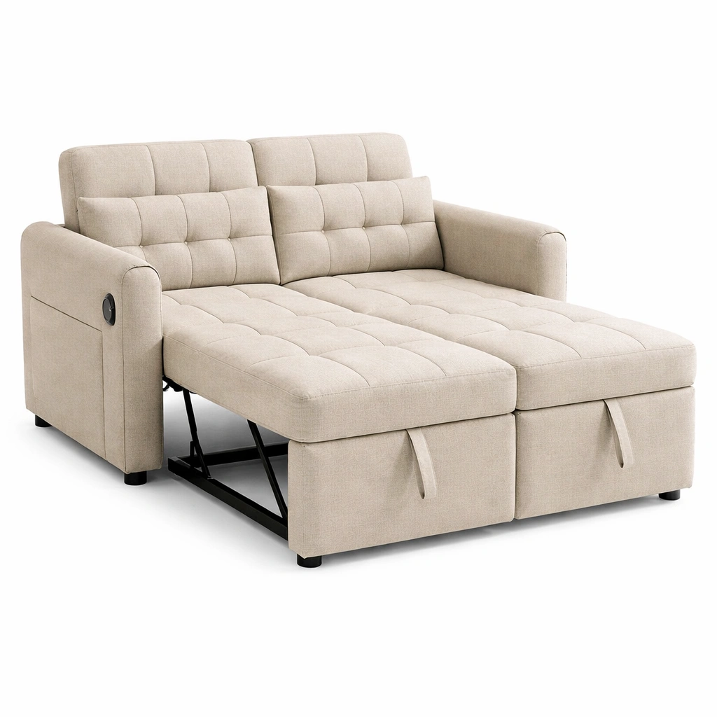 Canap convertible avec rangement et accoudoirs design moderne-nexqorin