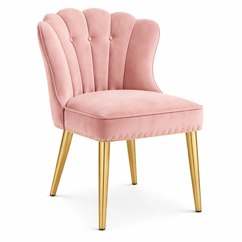 Chaise rembourre avec dossier coquille design lgant-nexqorin