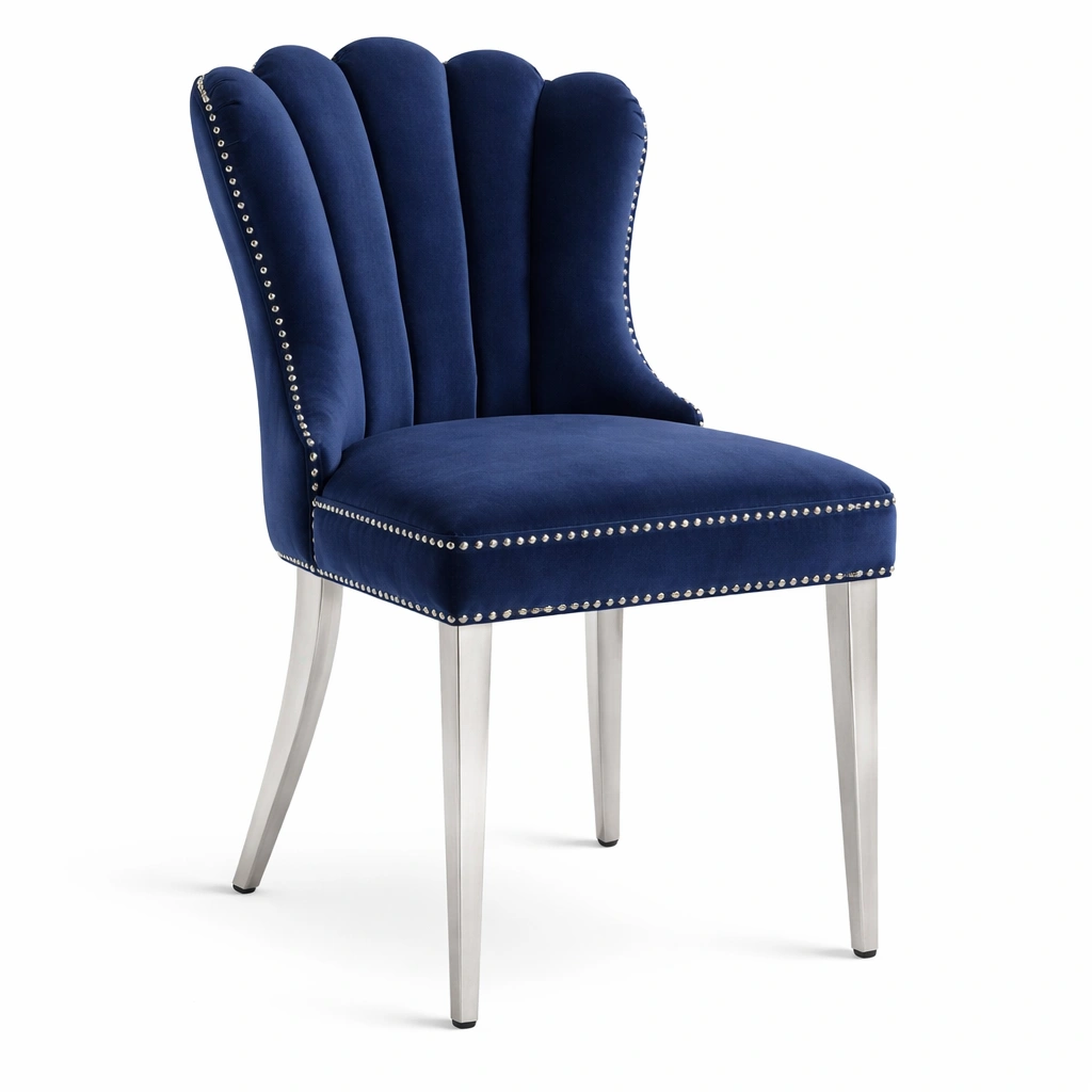 Chaise rembourre avec dossier coquille design lgant-nexqorin