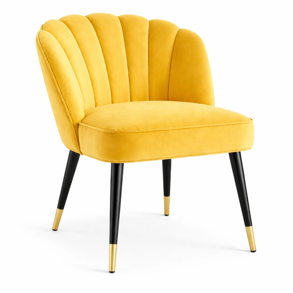 Chaise rembourre avec dossier coquille design lgant-nexqorin