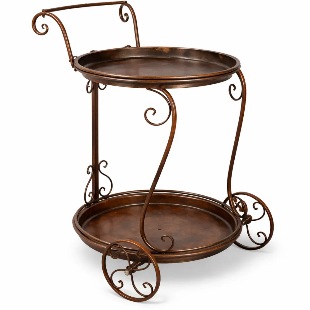 Barwagen aus Eisen mit Antik-Rost Patina im Landhausstil