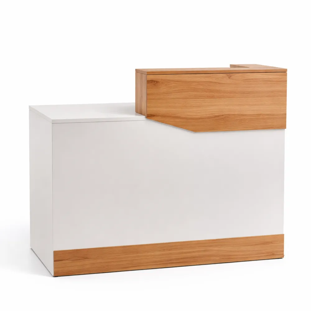 Moderne Empfangstheke 120 cm mit Kabelmanagement