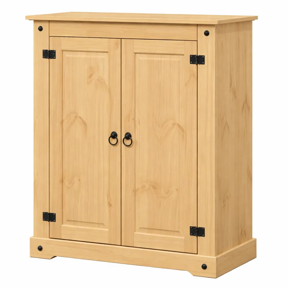 Vielseitiger Schuhschrank mit Stauraum und Metallgriffen