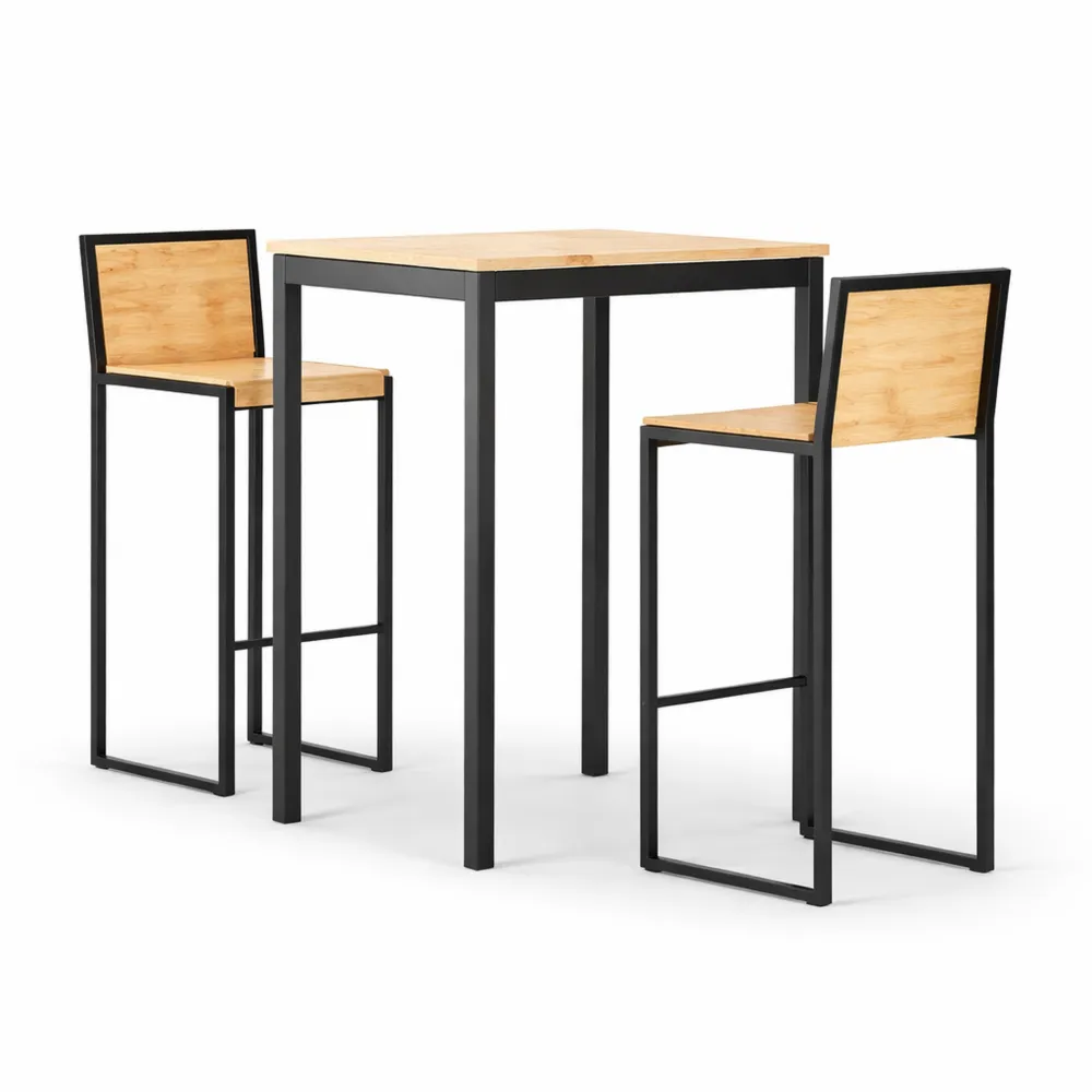 Hoher Bartisch aus Massivholz für Bar und Wohnzimmer