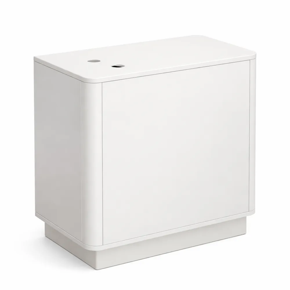 Kompakte Empfangstheke mit abschließbaren Schubladen für Büro und Salon