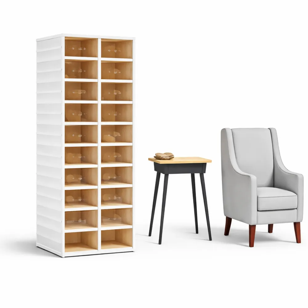 Kompakter Schuh-Aufbewahrungsschrank mit Klapptüren