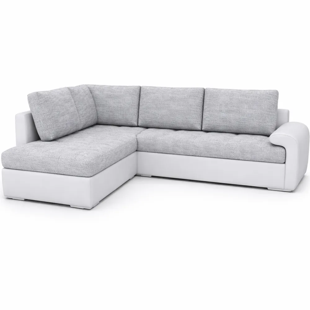 Ecksofa mit Schlaffunktion und Bettkasten, 200x75x230 cm