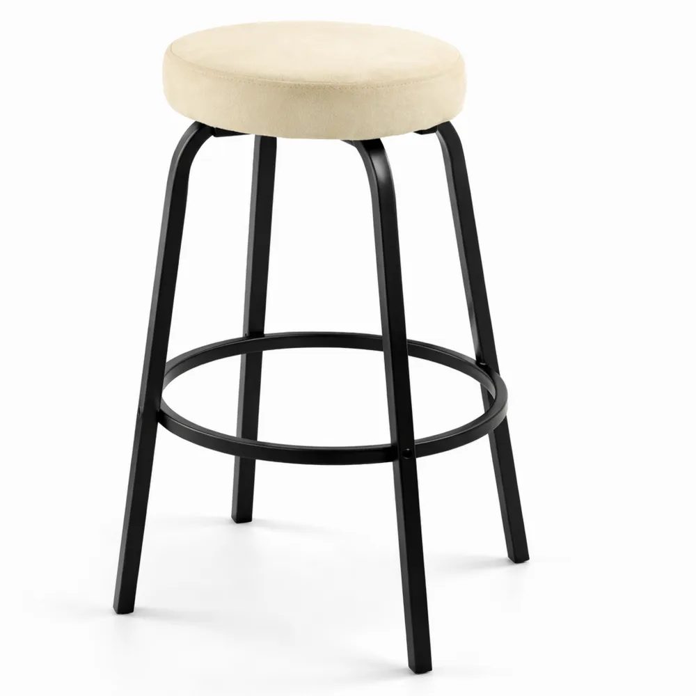 Moderner Barhocker mit Kunstleder und Fußablage