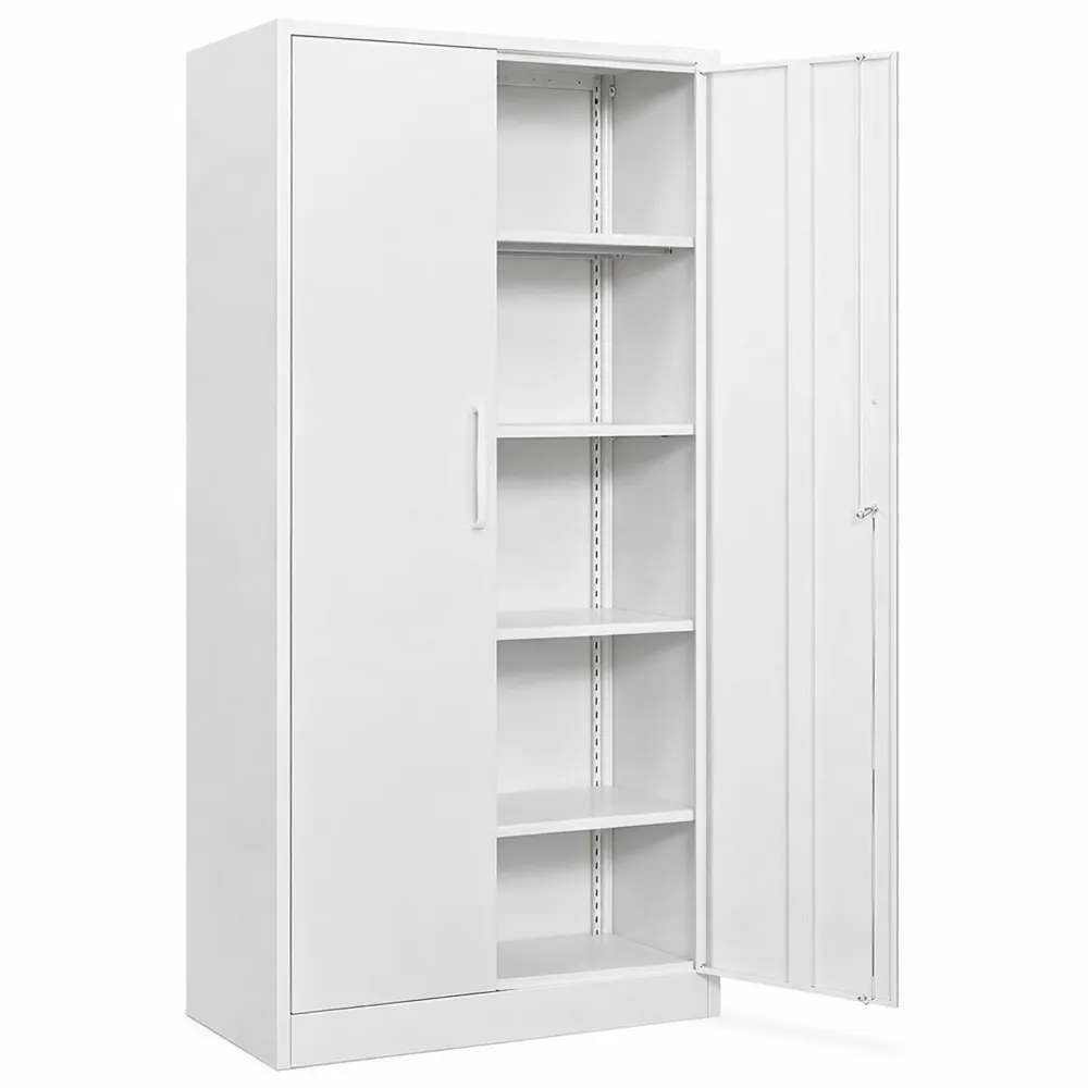 Vielseitiger Metallschrank mit Schloss und Doppeltüren