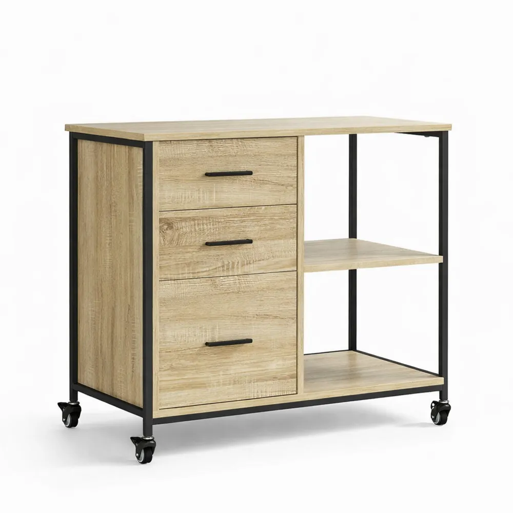 Moderner Aufbewahrungsschrank mit Ladestation und Schubladen