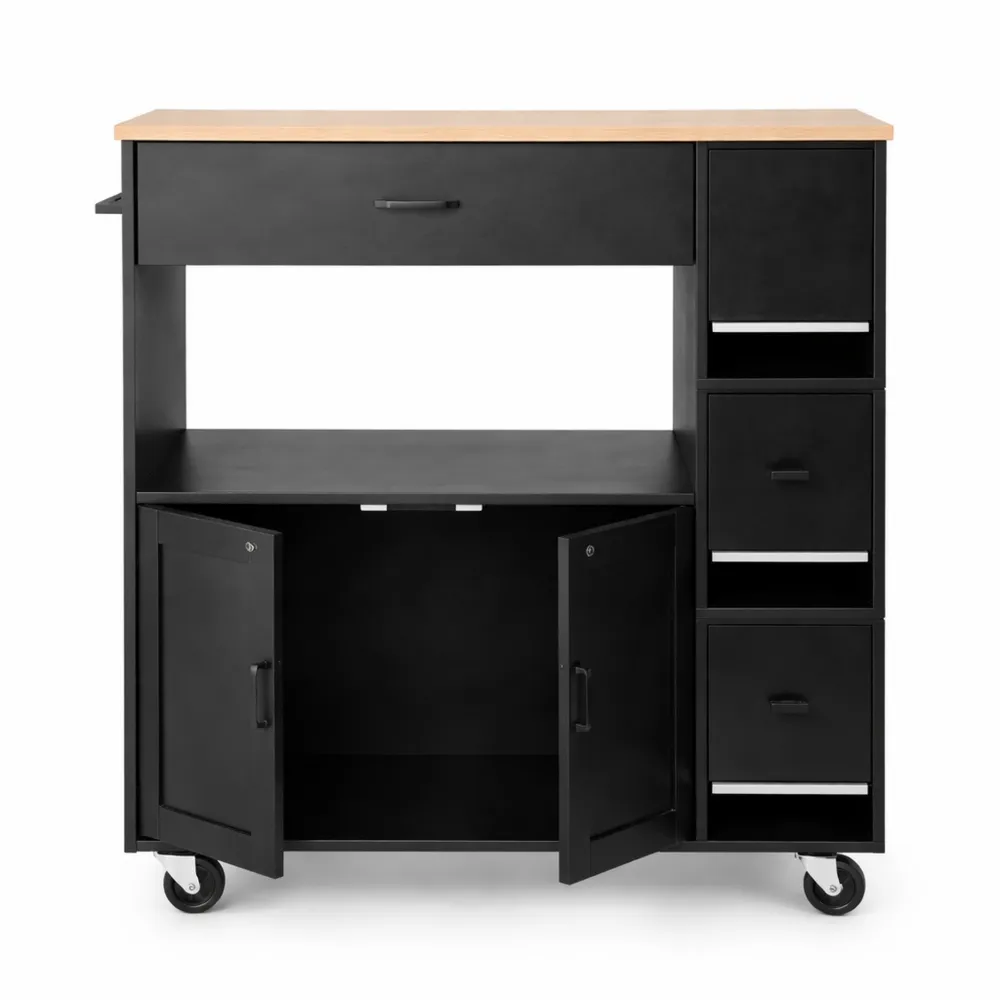 Moderner Küchenwagen mit Gewürzregalen und Schublade